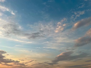 Beautiful view of cloudy sky in evening