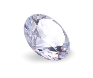 Photo of One beautiful shiny diamond isolated on white
