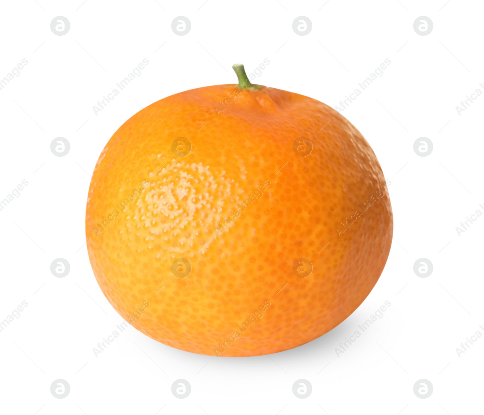 Photo of One fresh ripe tangerine isolated on white