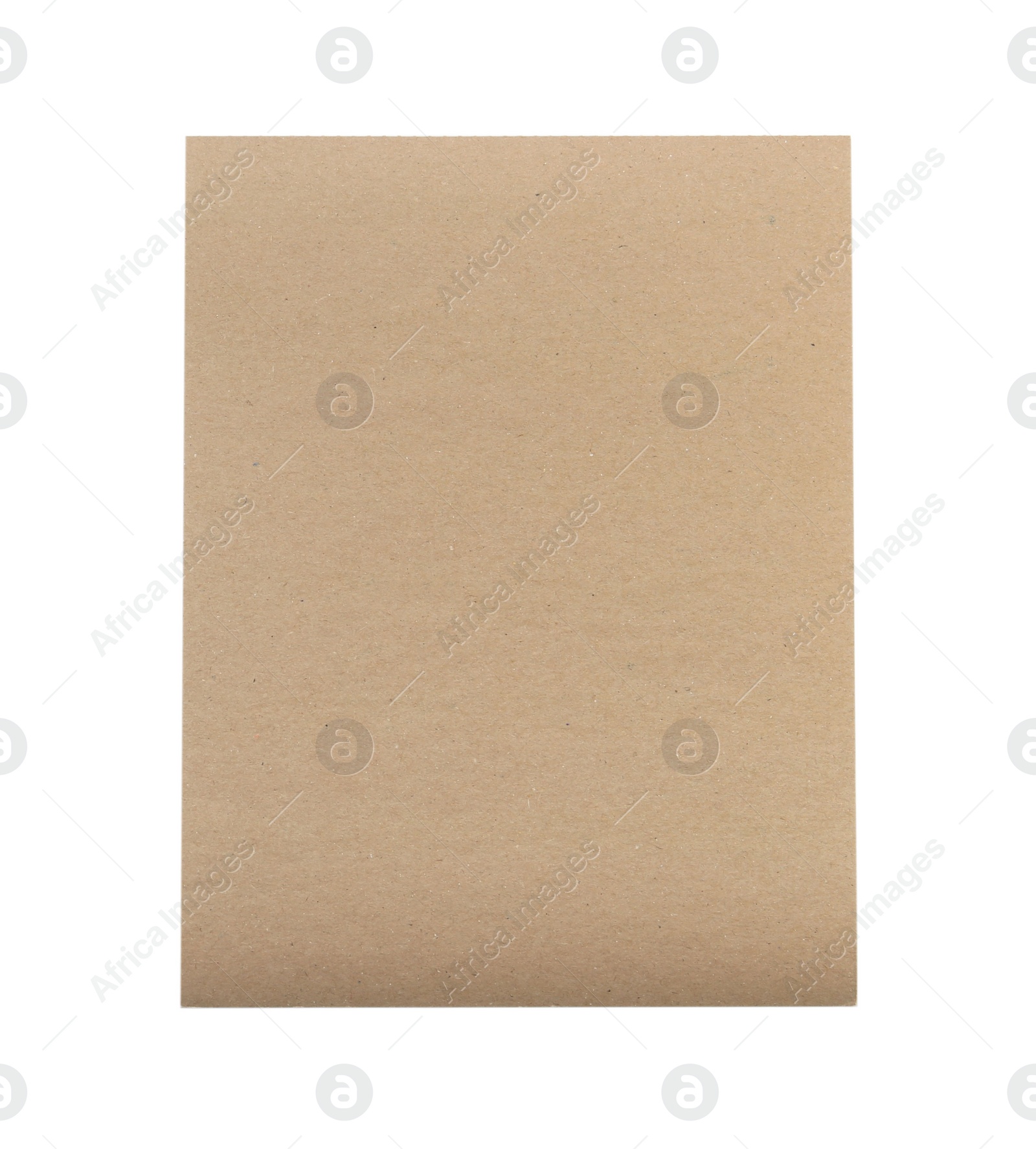 Photo of Blank kraft notebook sheet isolated on white, top view