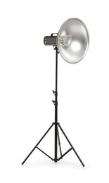 Photo of Flash light reflector isolated on white. Professional photographer's equipment