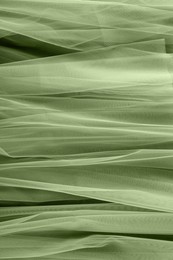 Image of Beautiful sage green fabric as background, closeup
