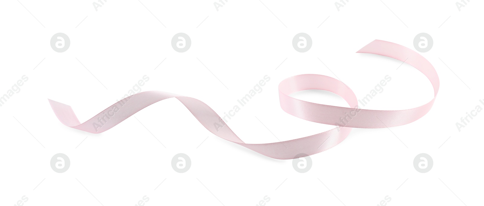 Photo of One beautiful color ribbon isolated on white