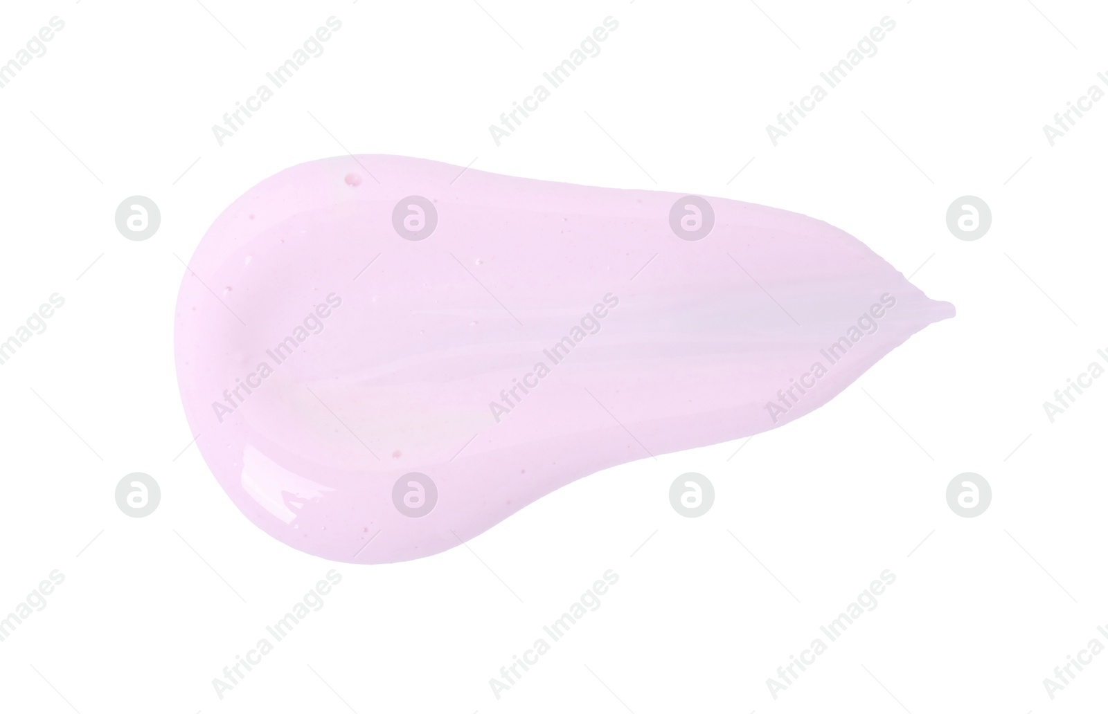 Photo of Sample of face cream isolated on white, top view