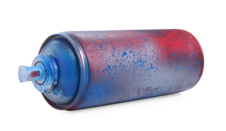 Photo of One can of bright spray paint isolated on white