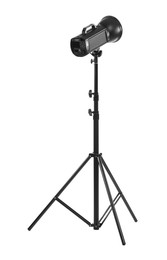 Professional lighting photographer's equipment isolated on white
