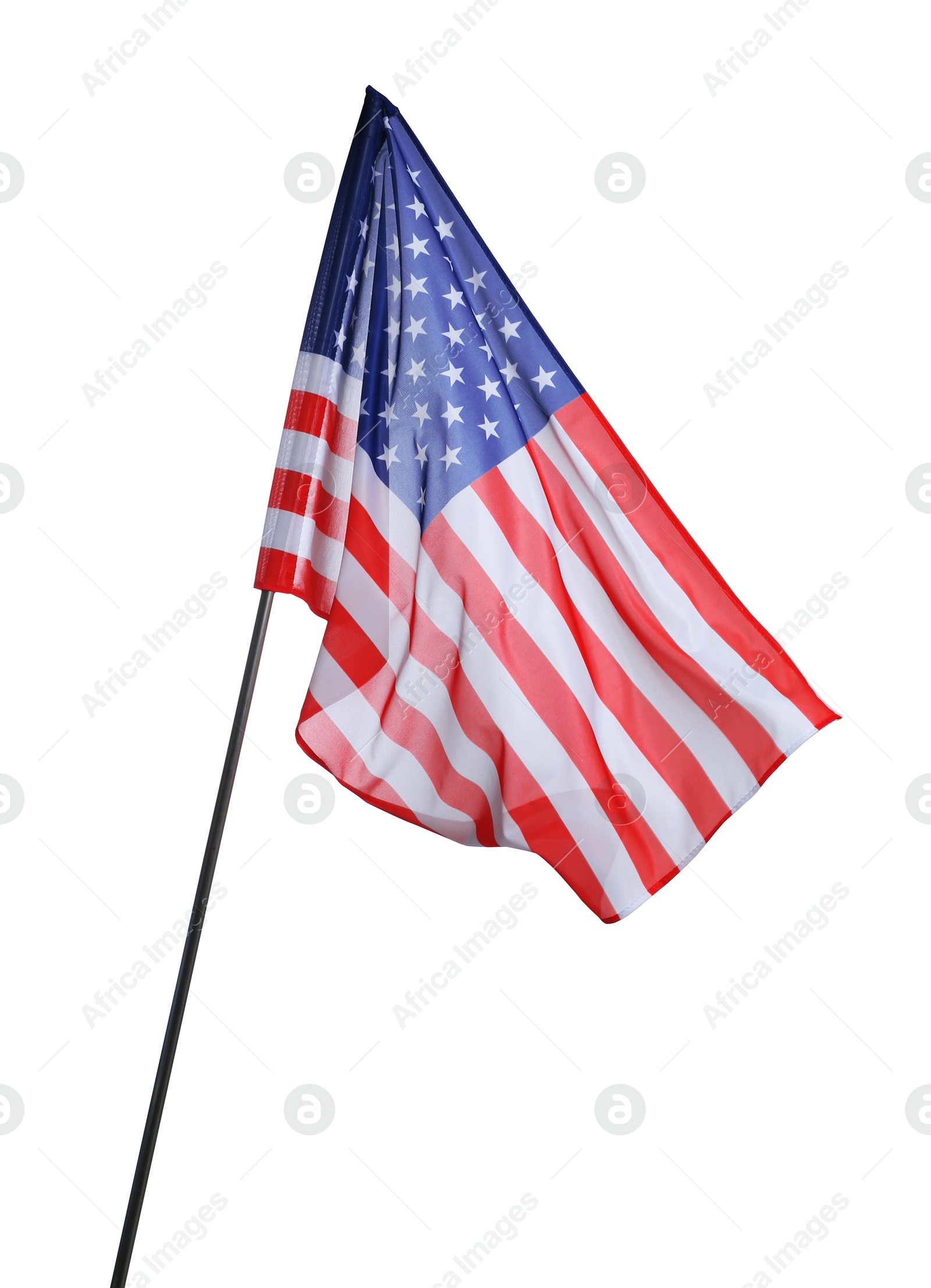 Photo of Flag of USA isolated on white. National symbol