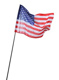 Photo of Flag of USA isolated on white. National symbol