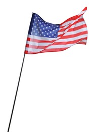 Photo of Flag of USA isolated on white. National symbol