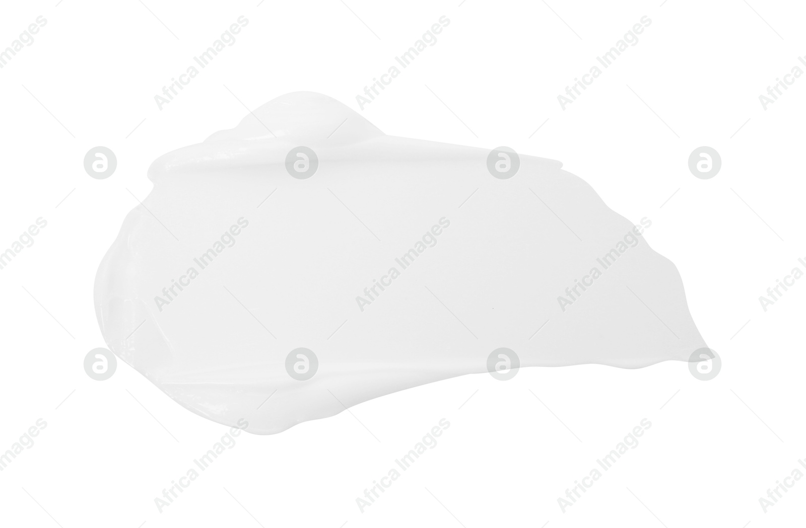 Photo of Sample of face cream isolated on white, top view