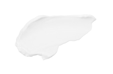 Photo of Sample of face cream isolated on white, top view