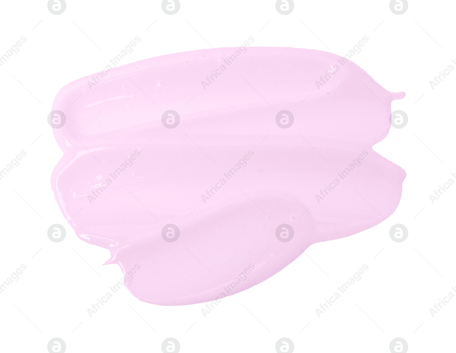 Photo of Sample of face cream isolated on white, top view