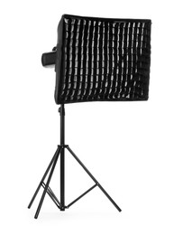 Professional lighting isolated on white. Photo studio equipment