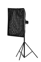 Professional lighting isolated on white. Photo studio equipment