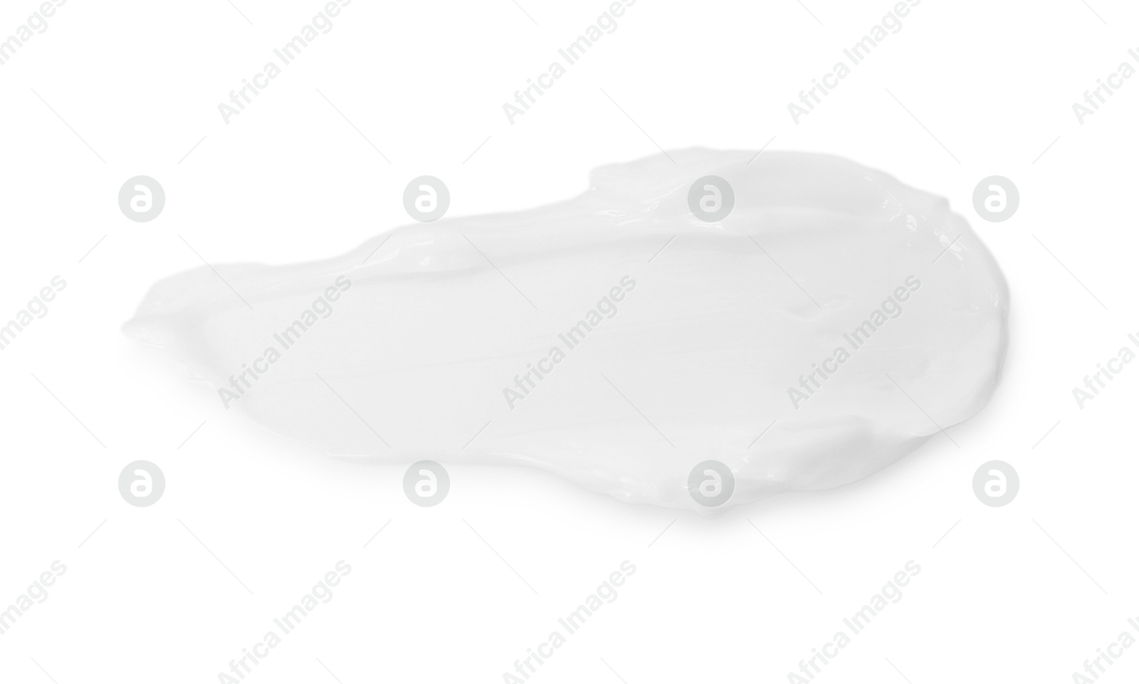 Photo of Sample of face cream isolated on white, top view