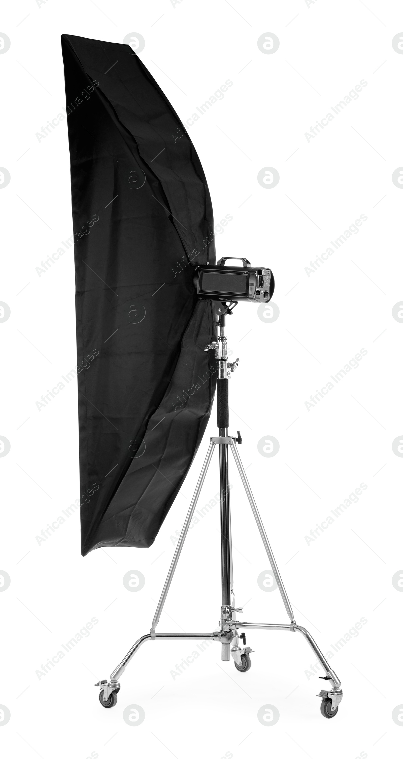 Photo of Professional lighting isolated on white. Photo studio equipment