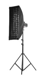 Professional lighting isolated on white. Photo studio equipment