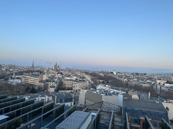 Photo of Beautiful buildings and river in Paris, view from hotel window