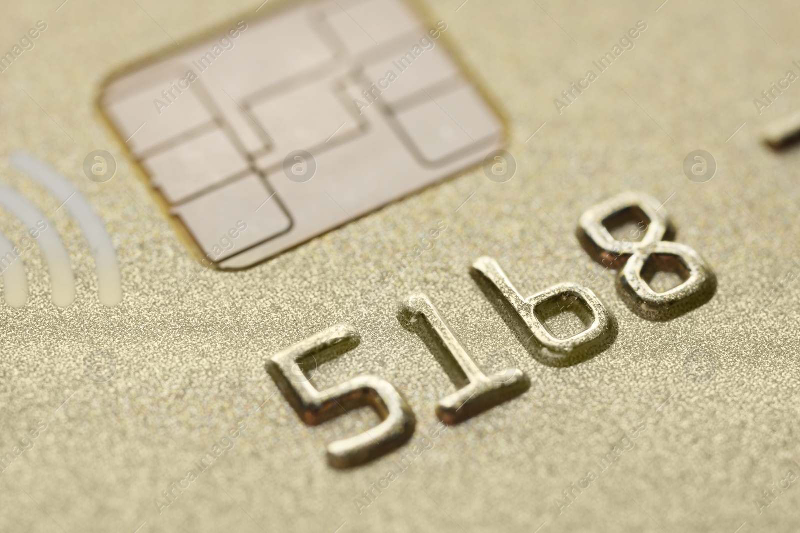 Photo of Plastic credit card as background, macro view