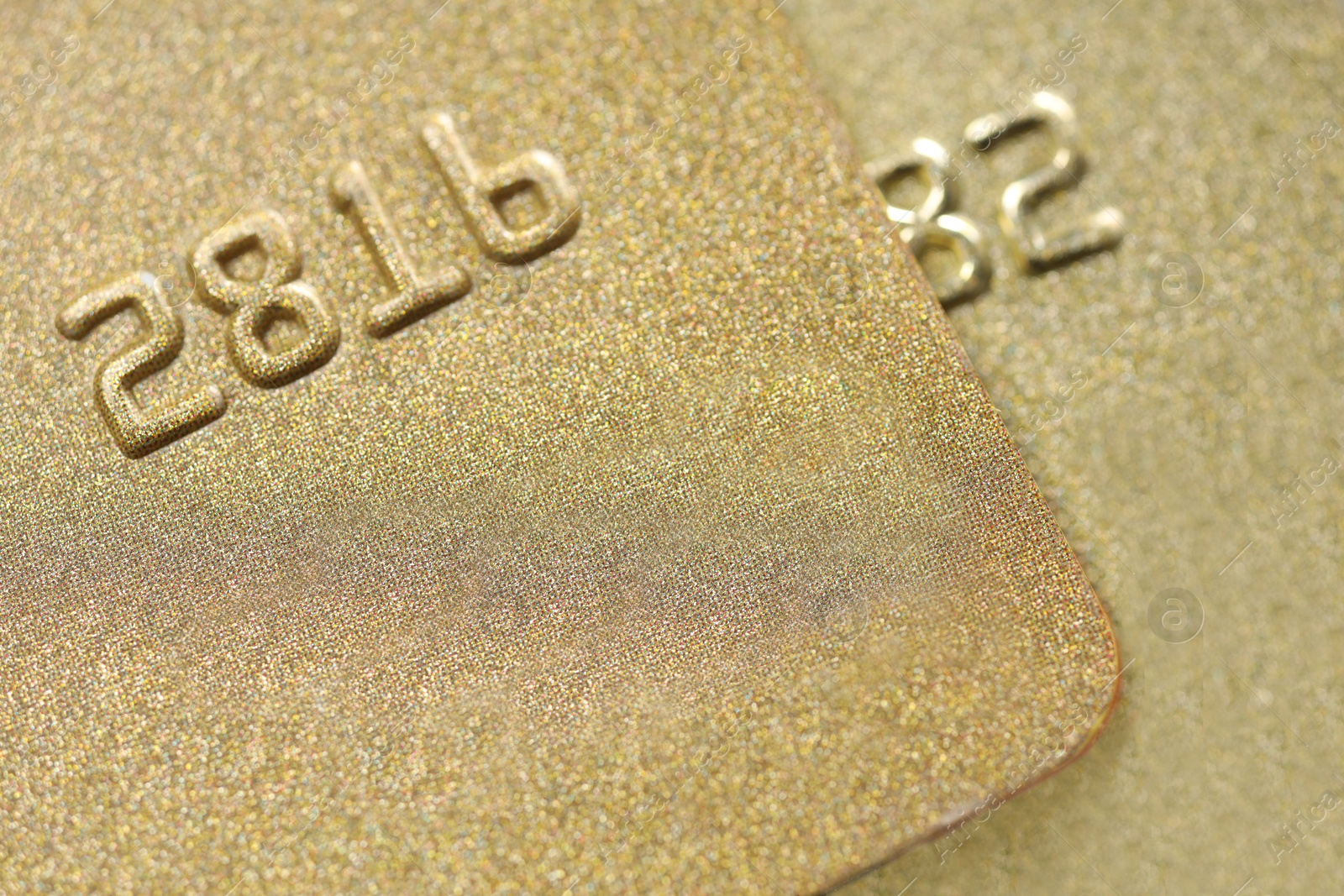 Photo of Two credit cards as background, macro view