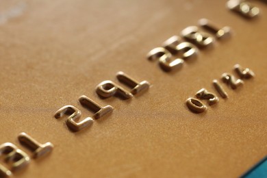 One credit card as background, macro view