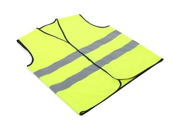 Reflective vest isolated on white. Safety equipment