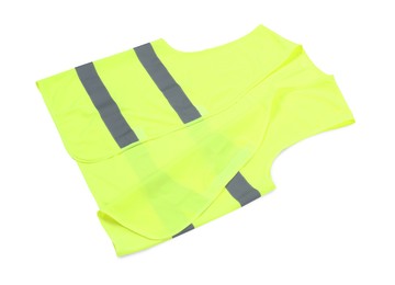 Reflective vest isolated on white. Safety equipment