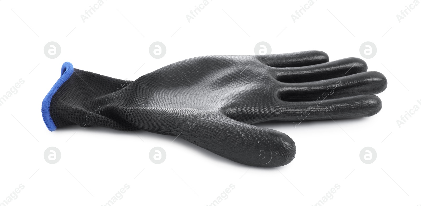 Photo of Protective glove isolated on white. Safety equipment