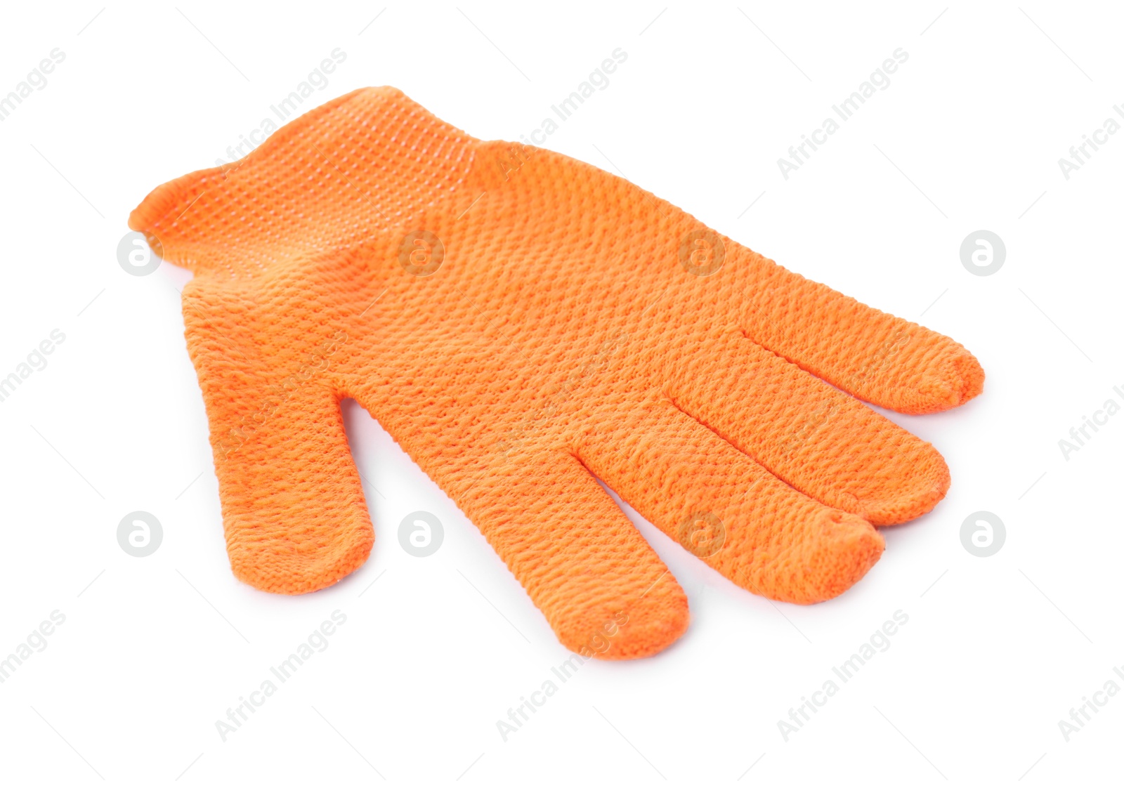 Photo of Protective glove isolated on white. Safety equipment