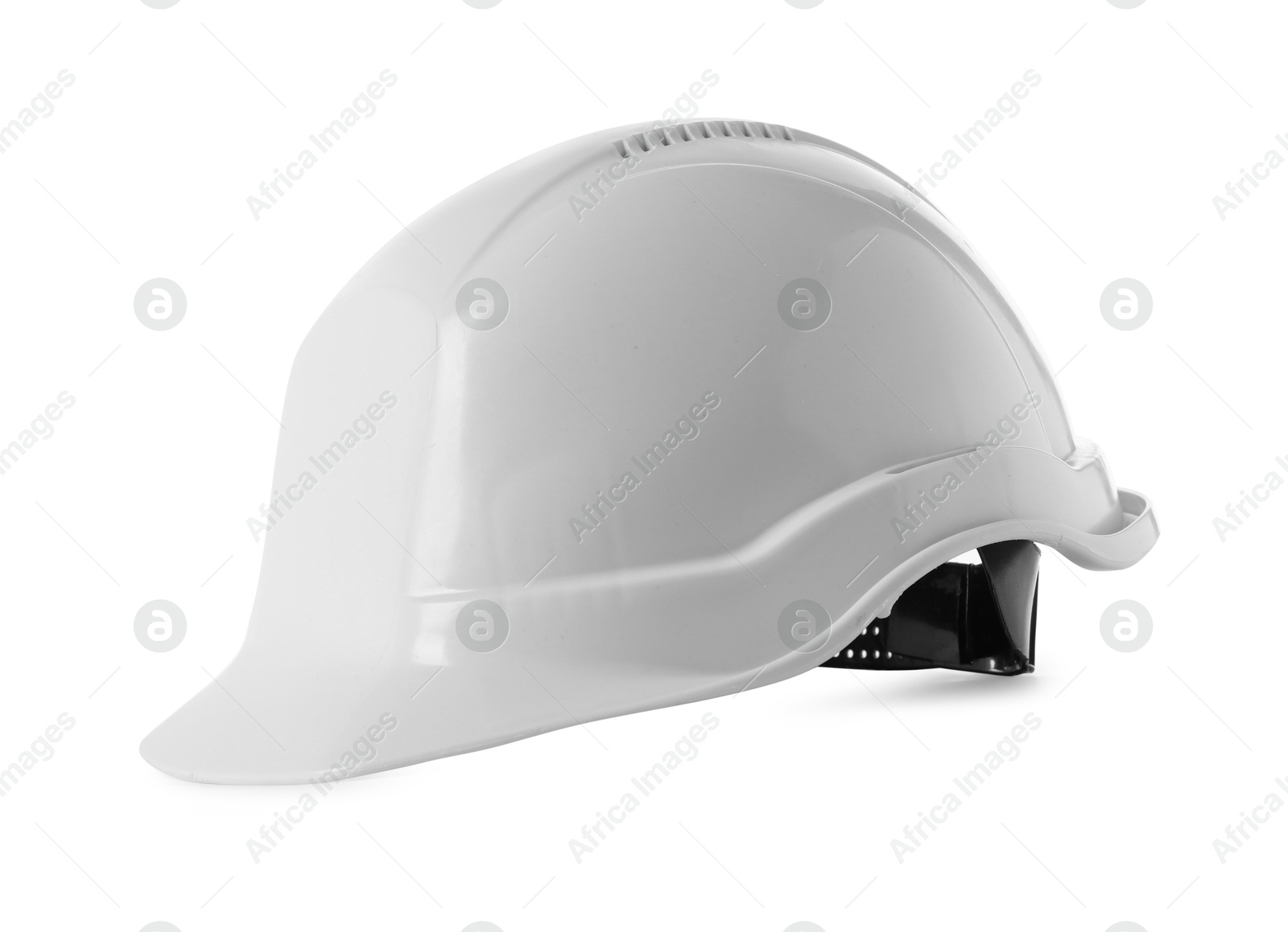 Photo of Hard hat isolated on white. Safety equipment