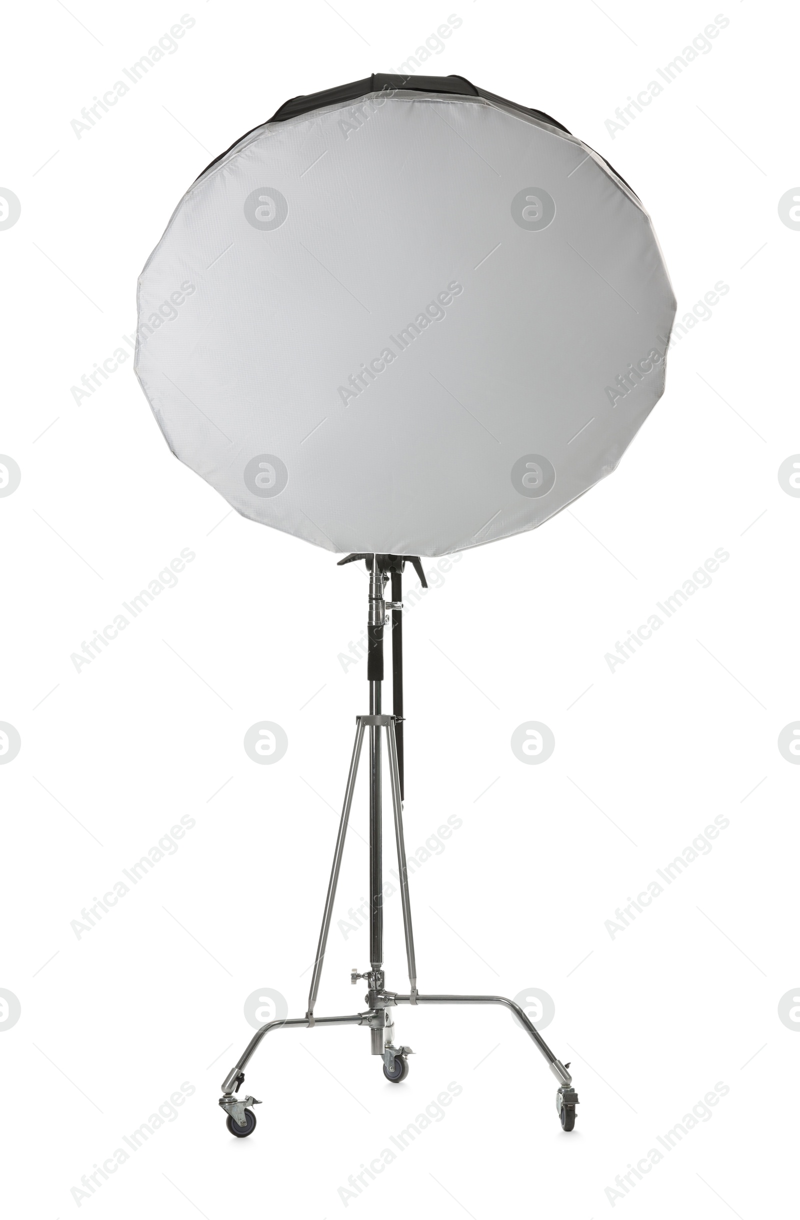 Photo of Professional lighting isolated on white. Photo studio equipment