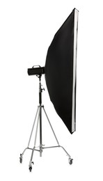 Professional lighting isolated on white. Photo studio equipment