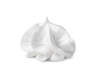 Photo of One delicious meringue cookie isolated on white