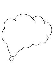 Image of Thought bubble isolated on white, illustration of cloud