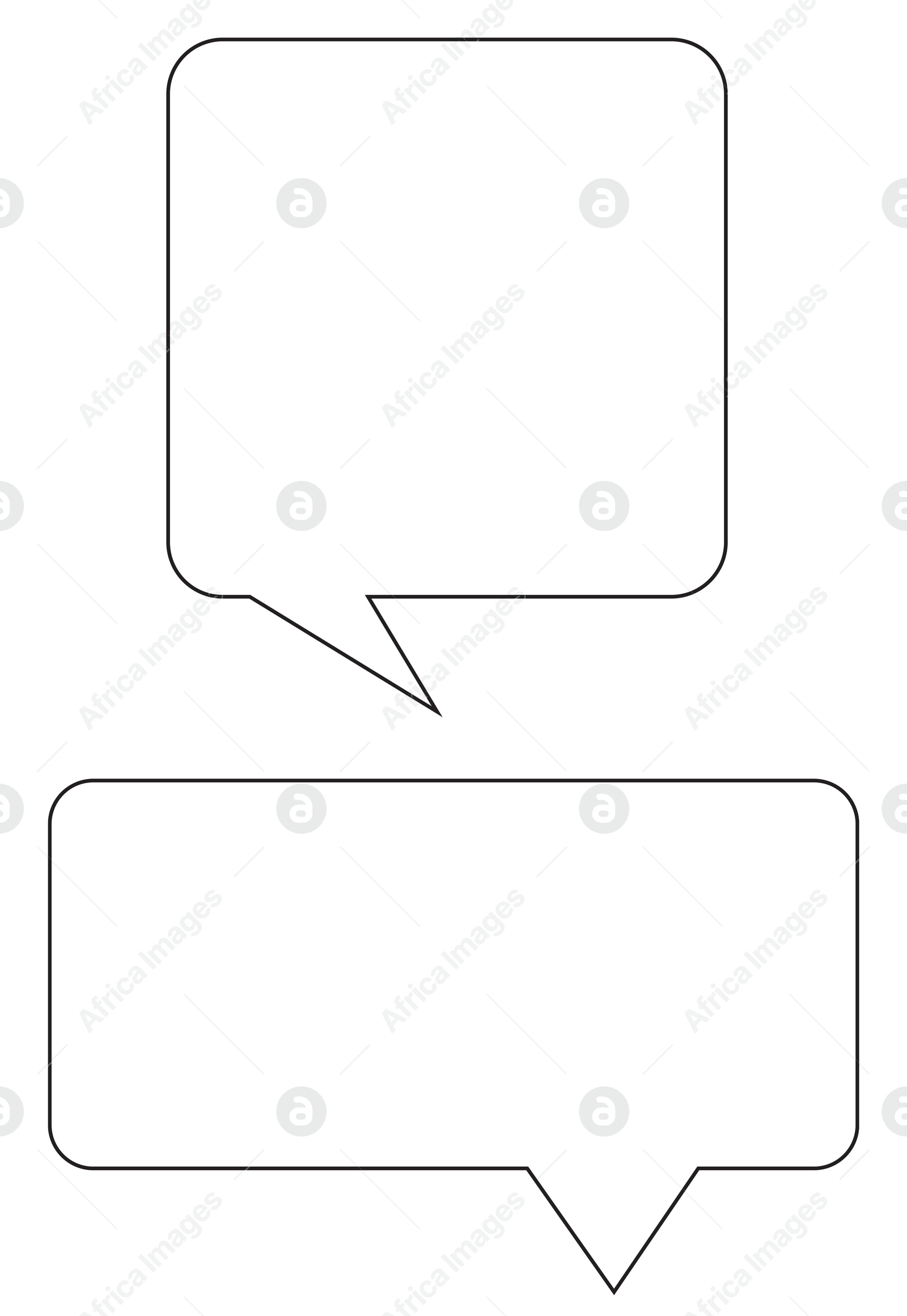 Image of Two different speech bubbles isolated on white, illustration