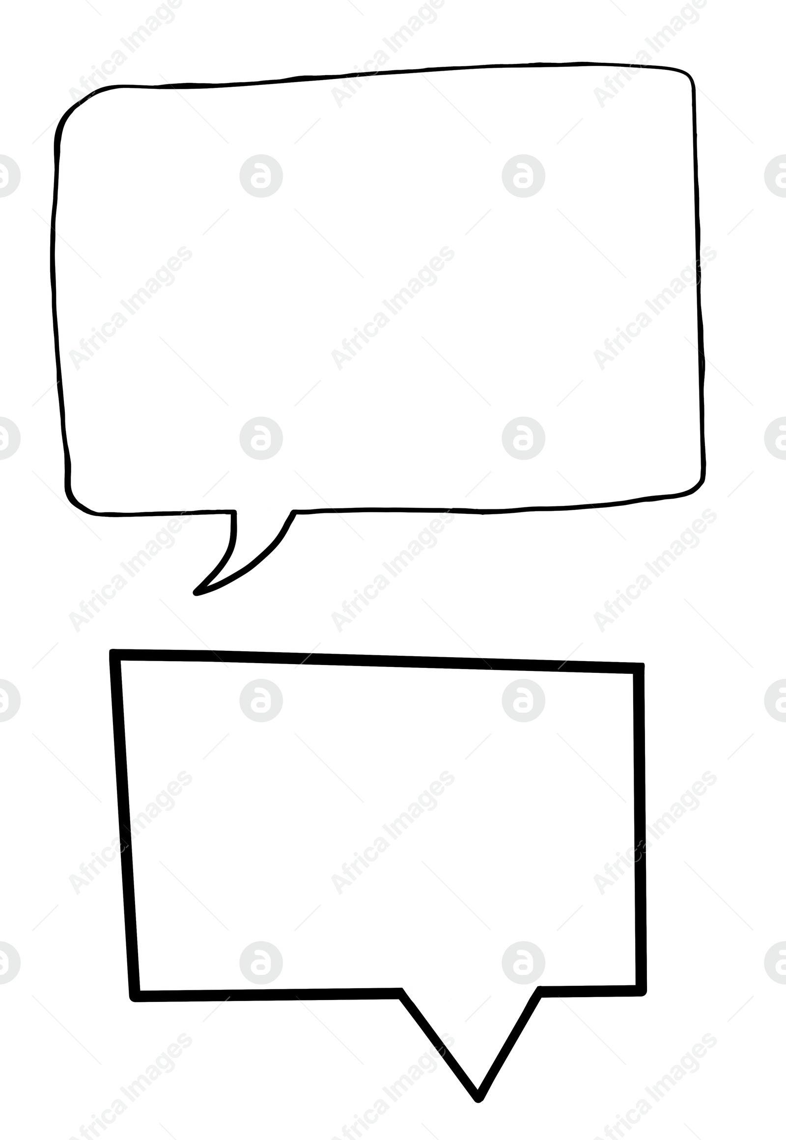 Image of Two different speech bubbles isolated on white, illustration