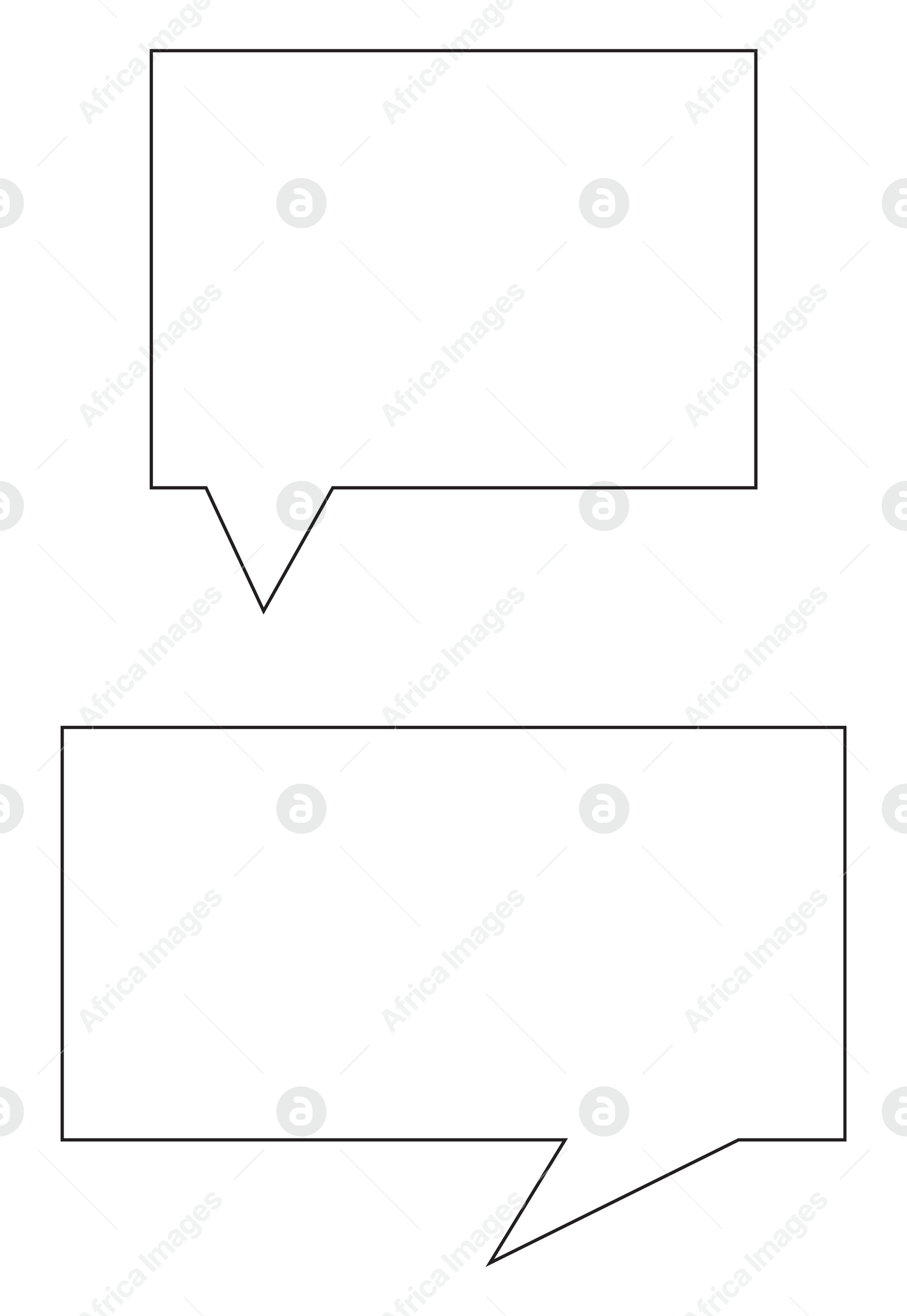 Image of Two different speech bubbles isolated on white, illustration