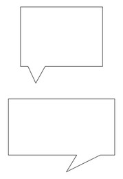 Image of Two different speech bubbles isolated on white, illustration