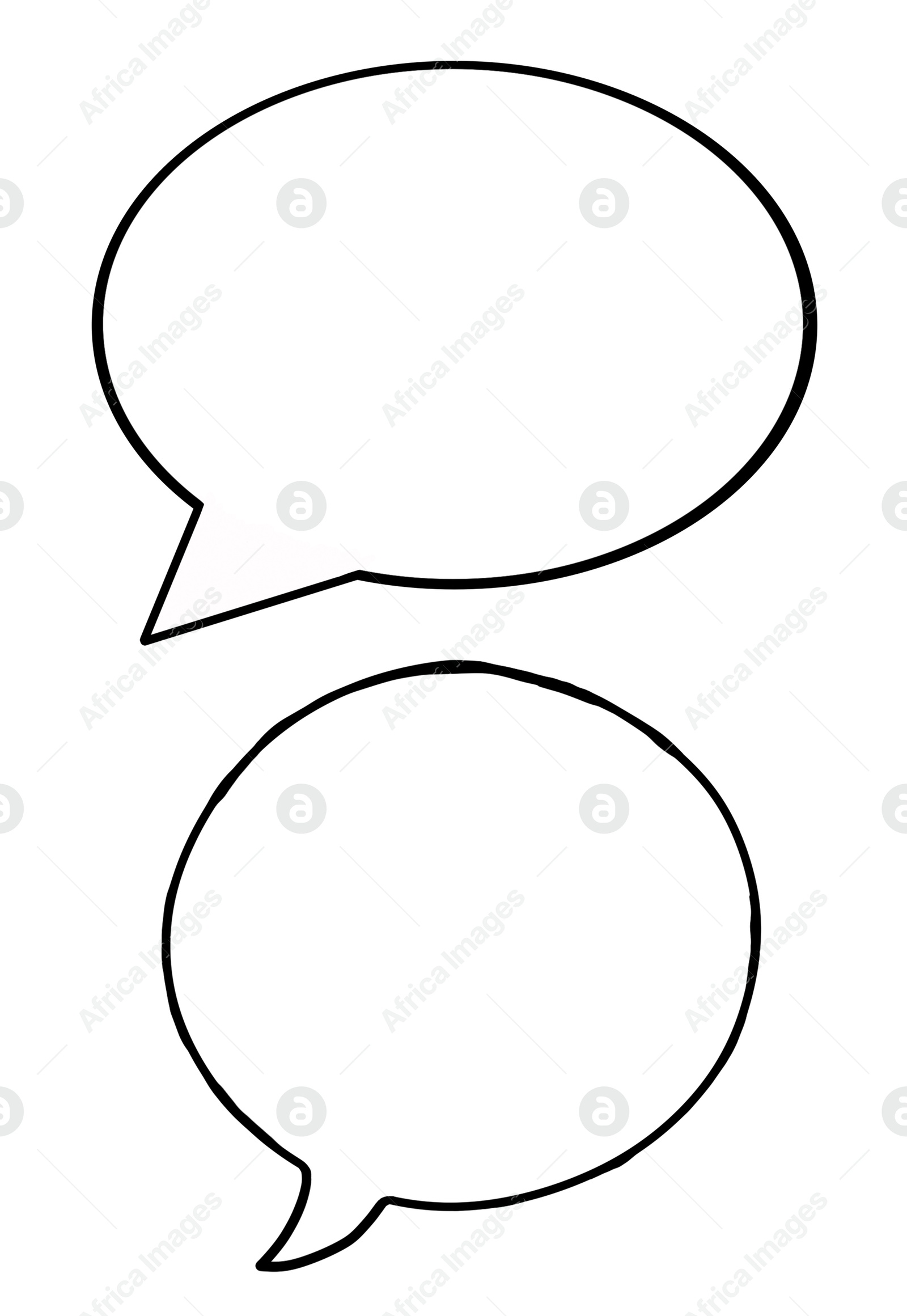 Image of Two different speech bubbles isolated on white, illustration