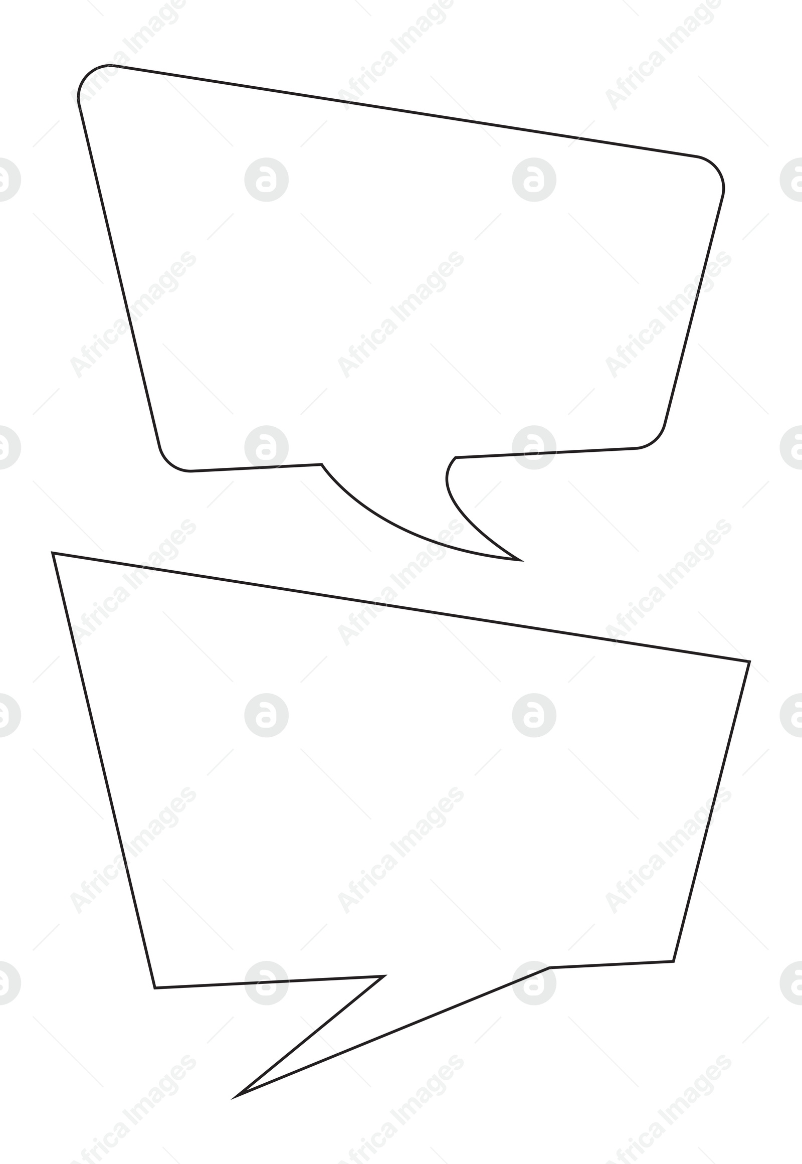 Image of Two different speech bubbles isolated on white, illustration