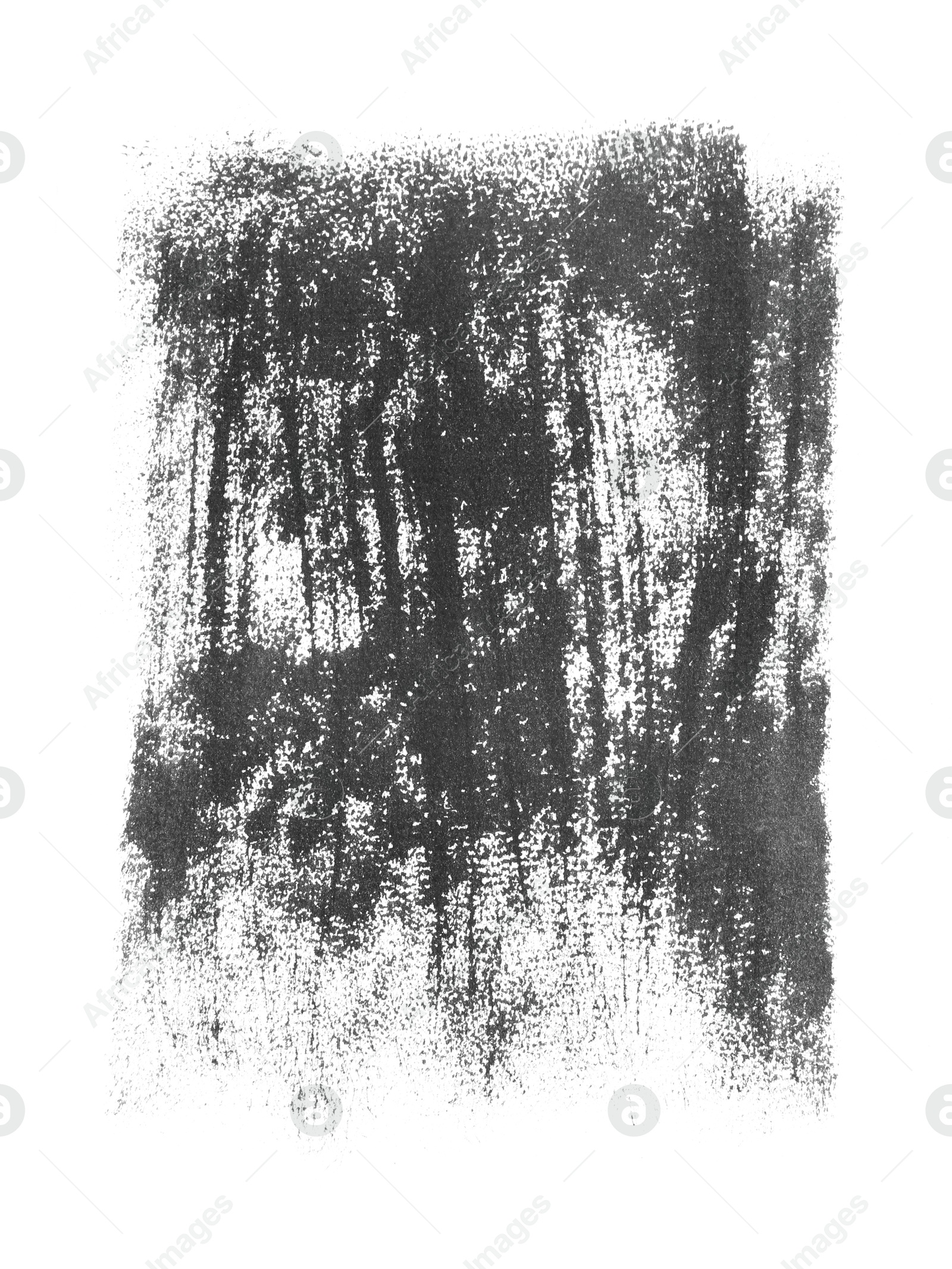 Photo of Abstract black ink painting isolated on white, top view