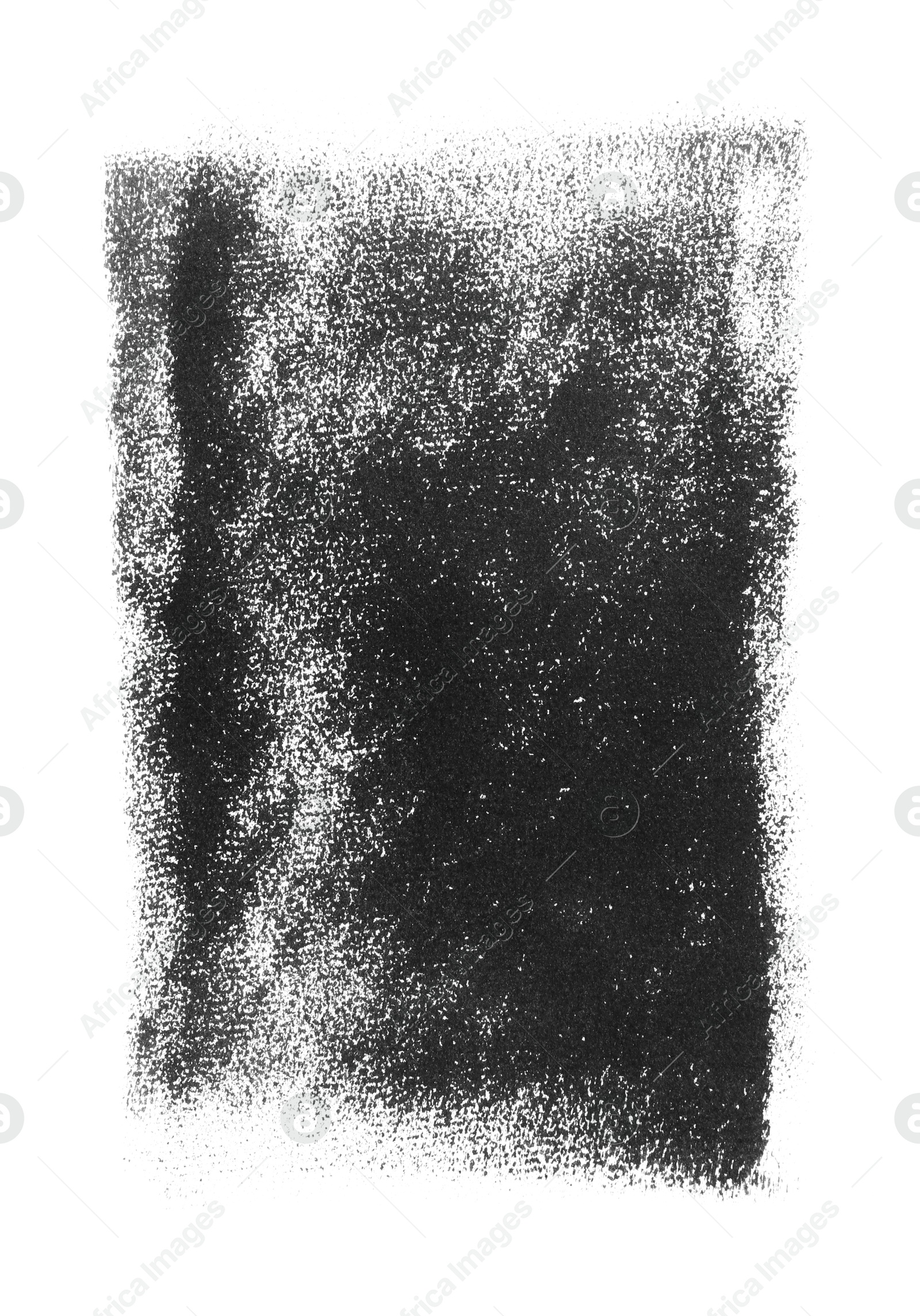 Photo of Abstract black ink painting isolated on white, top view