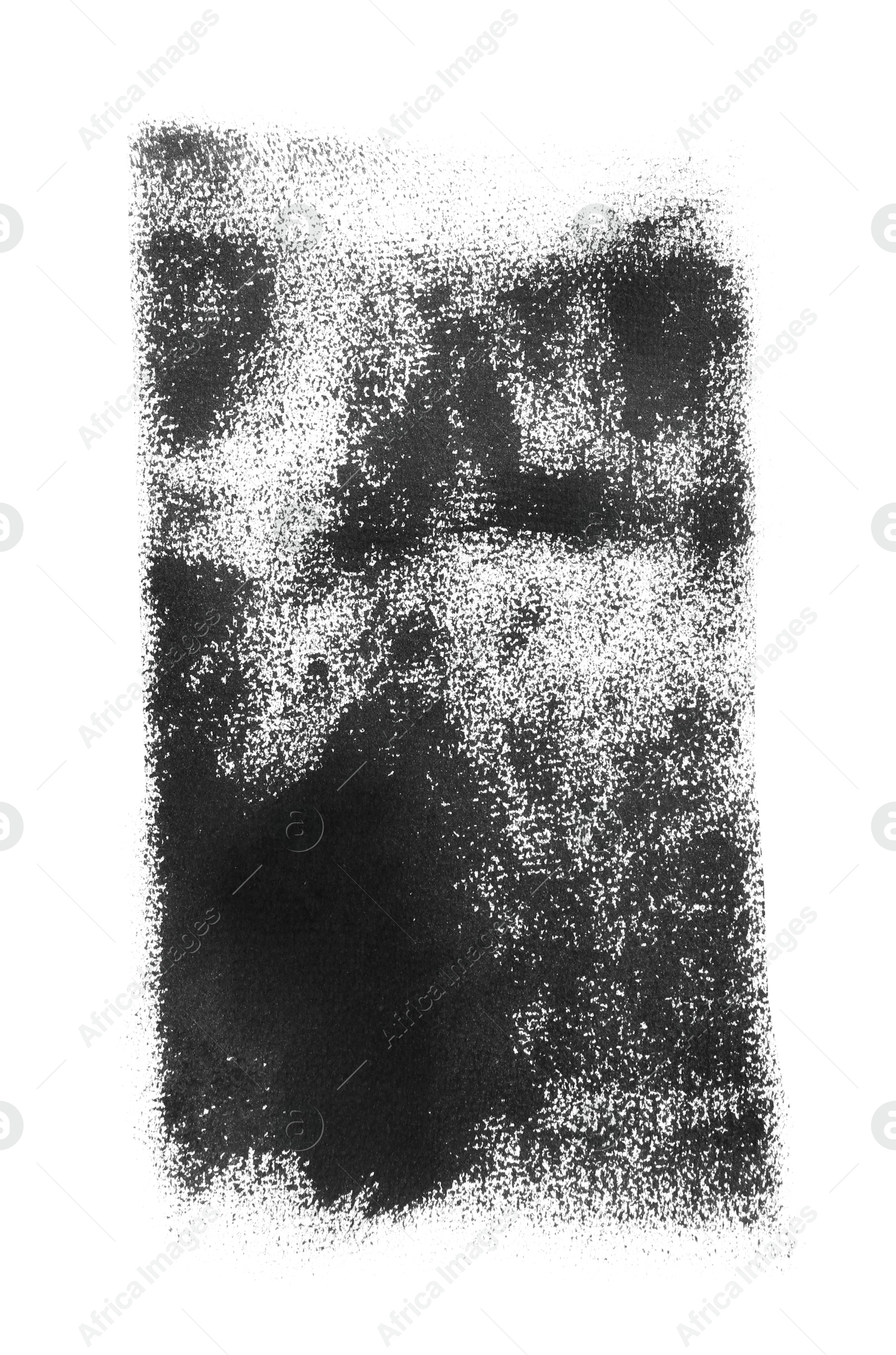 Photo of Abstract black ink painting isolated on white, top view