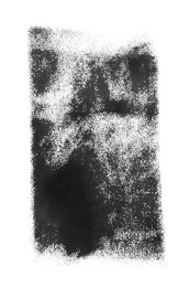 Photo of Abstract black ink painting isolated on white, top view