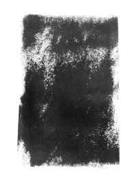 Photo of Abstract black ink painting isolated on white, top view