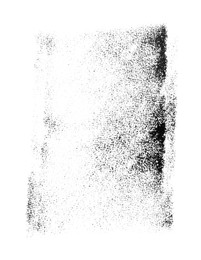 Photo of Abstract black ink painting isolated on white, top view