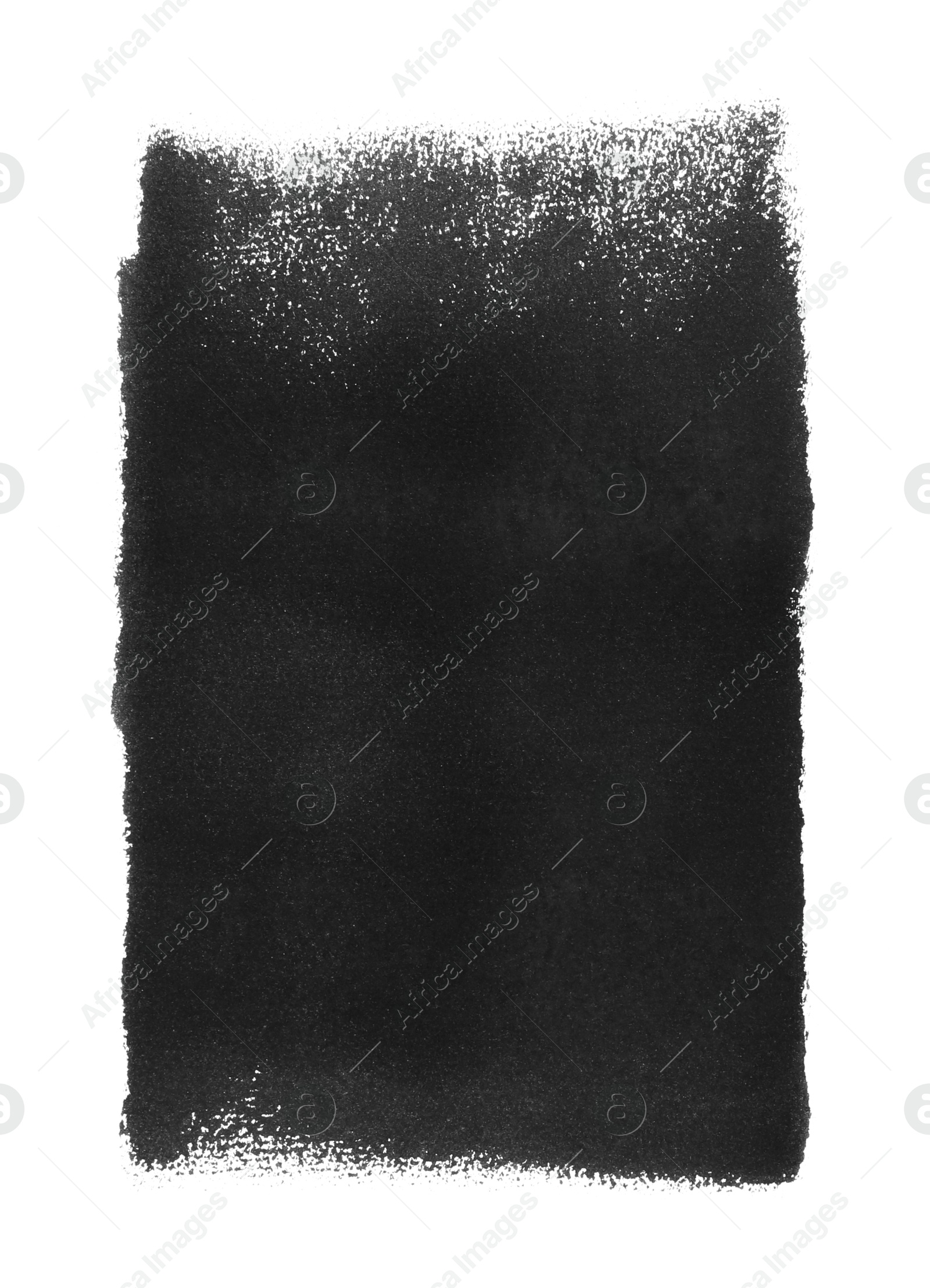 Photo of Black ink painting isolated on white, top view