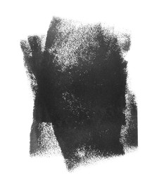 Abstract black ink painting isolated on white, top view