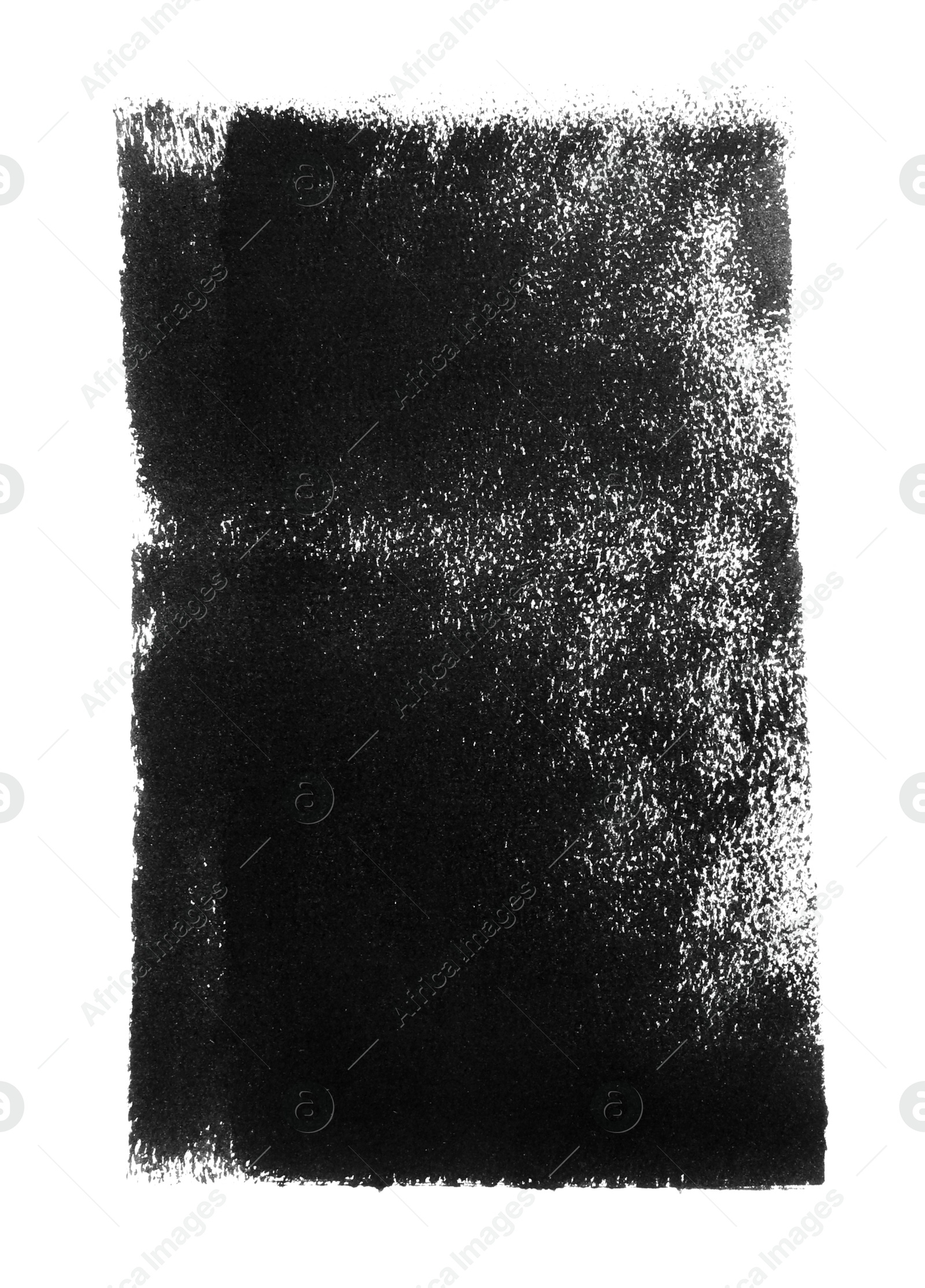 Photo of Black ink painting isolated on white, top view