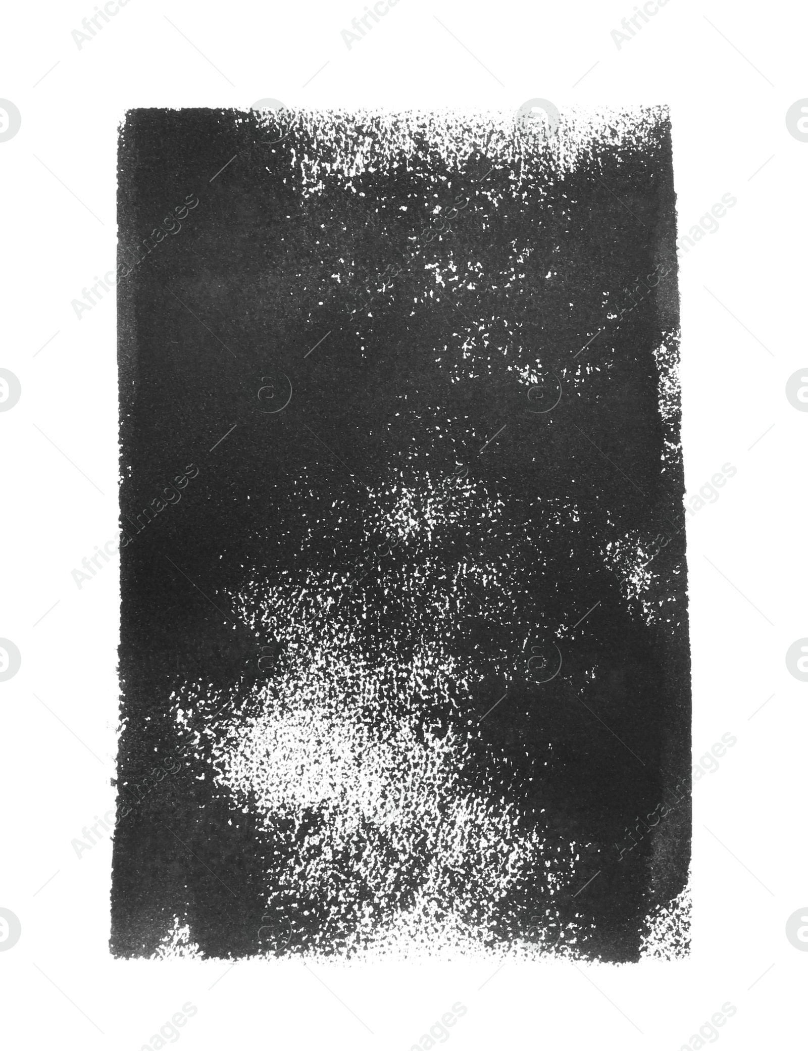 Photo of Abstract black ink painting isolated on white, top view